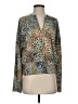Last Tango Animal Print Green Long Sleeve Blouse Size S - photo 1