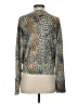 Last Tango Animal Print Green Long Sleeve Blouse Size S - photo 2