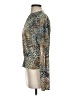 Last Tango Animal Print Green Long Sleeve Blouse Size S - photo 5