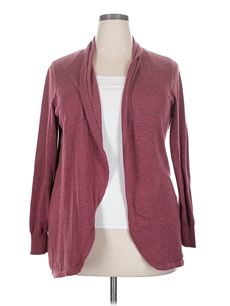 Pre-owned Ella Moss Cardigan Sweater In Burgundy