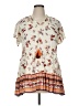 Cato 100% Rayon Ivory Short Sleeve Blouse Size XL - photo 1