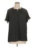 Liz Claiborne 100% Polyester Black Short Sleeve Blouse Size 0X - photo 1