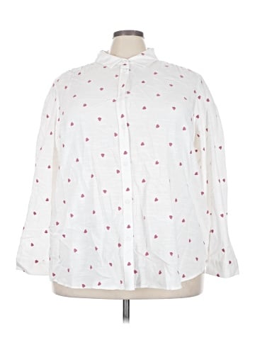 LC Lauren Conrad 3/4 Sleeve Button-Down Shirt (view 1)