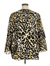 Calvin Klein 100% Polyester Animal Print Gold 3/4 Sleeve Blouse Size 1X - photo 2
