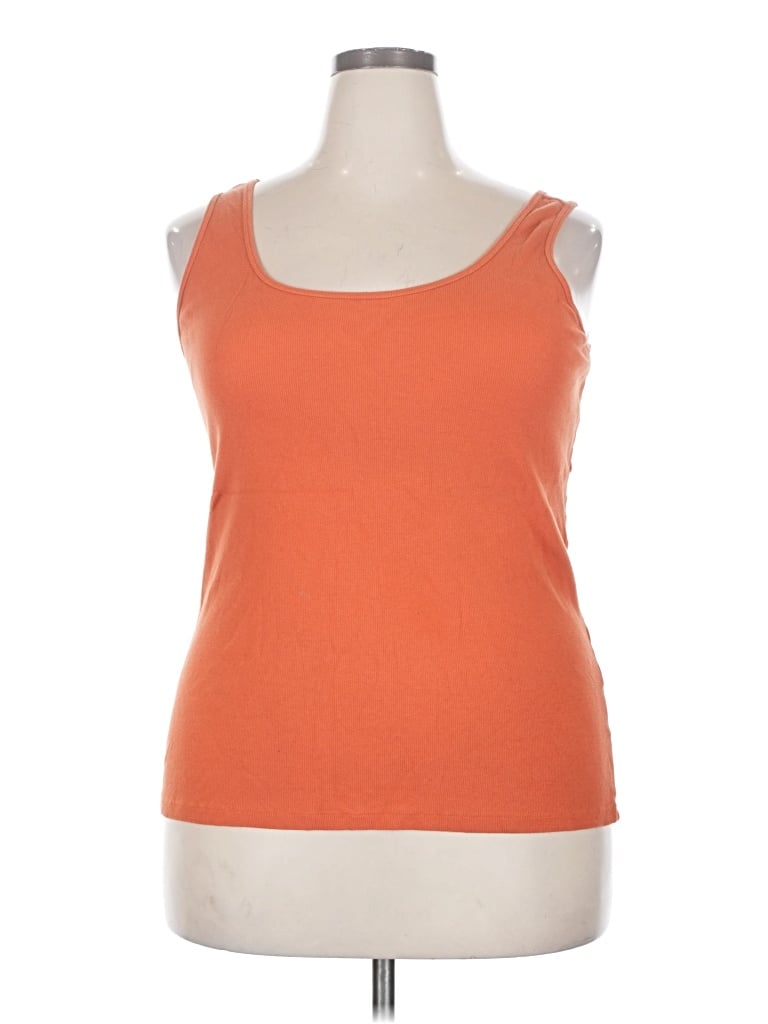 Pre-owned Assorted Brands Tank Top Orange Strapless Neckline Tops