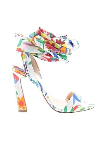 Christian Louboutin Satin Crosse Du Desert Ankle Tie Sandals 100mm (view 1)