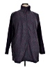 Woman Within 100% Polyester Polka Dots Blue Track Jacket Size 14 (M) - photo 1