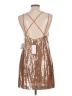 Equipment Metallic Brown Cocktail Dress Size L - photo 2