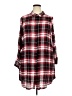 J for Justify 100% Rayon Plaid Red Casual Dress Size 2X - photo 1