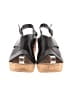 Korks 100% Leather Black Wedges Size 6 - photo 2
