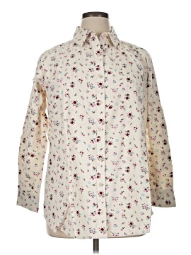 Woman Within Long Sleeve Button Down Shirt
