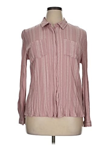 Hippie Rose Long Sleeve Button-Down Shirt (view 1)