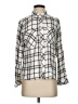 Thread & Supply 100% Rayon Plaid Silver Long Sleeve Button-Down Shirt Size S - photo 1