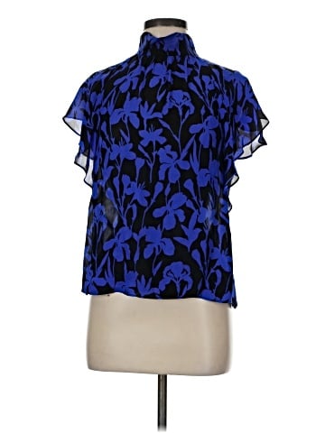 Milly Short Sleeve Silk Top (view 1)