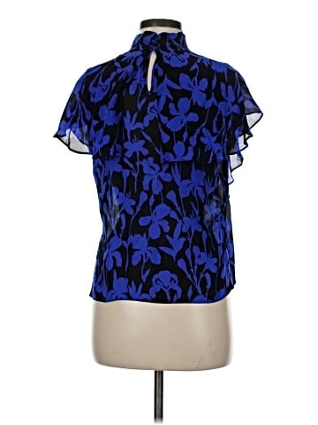 Milly Short Sleeve Silk Top (view 2)