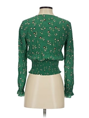 Intermix Long Sleeve Silk Top (view 2)