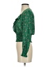 Intermix 100% Silk Green Long Sleeve Silk Top Size P (petite) - photo 5
