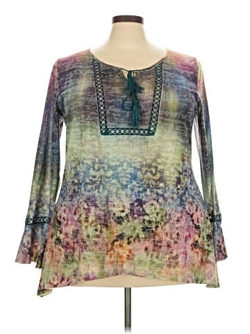 One World 3/4 Sleeve Blouse (view 1)
