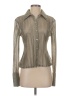JS Collections Metallic Silver Long Sleeve Blouse Size S - photo 1