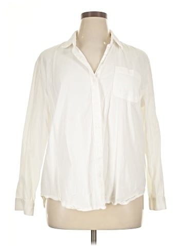 a.n.a. A New Approach Long Sleeve Button-Down Shirt (view 1)
