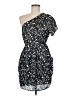 Mind Code 100% Polyester Print Black Cocktail Dress Size M - photo 1