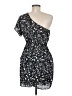 Mind Code 100% Polyester Print Black Cocktail Dress Size M - photo 2