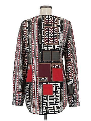 Lavender Brown Long Sleeve Blouse (view 2)