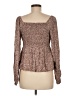 Japna 100% Rayon Brown Long Sleeve Blouse Size M - photo 2