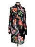 Investments 100% Polyester Floral Black 3/4 Sleeve Blouse Size S - photo 1