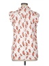 MELLODAY Floral White Sleeveless Blouse Size XL - photo 2