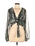 ASOS 100% Polyester Green 3/4 Sleeve Blouse Size 12 - photo 1