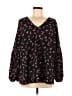 Lane Bryant 100% Polyester Black Long Sleeve Blouse Size 12 - photo 1