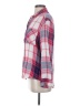 Express 100% Rayon Plaid Pink Long Sleeve Button-Down Shirt Size S - photo 5