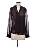 Express 100% Polyester Burgundy Long Sleeve Blouse Size S - photo 1