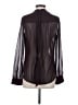 Express 100% Polyester Burgundy Long Sleeve Blouse Size S - photo 2