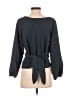 Vetta 100% Polyester Gray Long Sleeve Blouse Size S - photo 2
