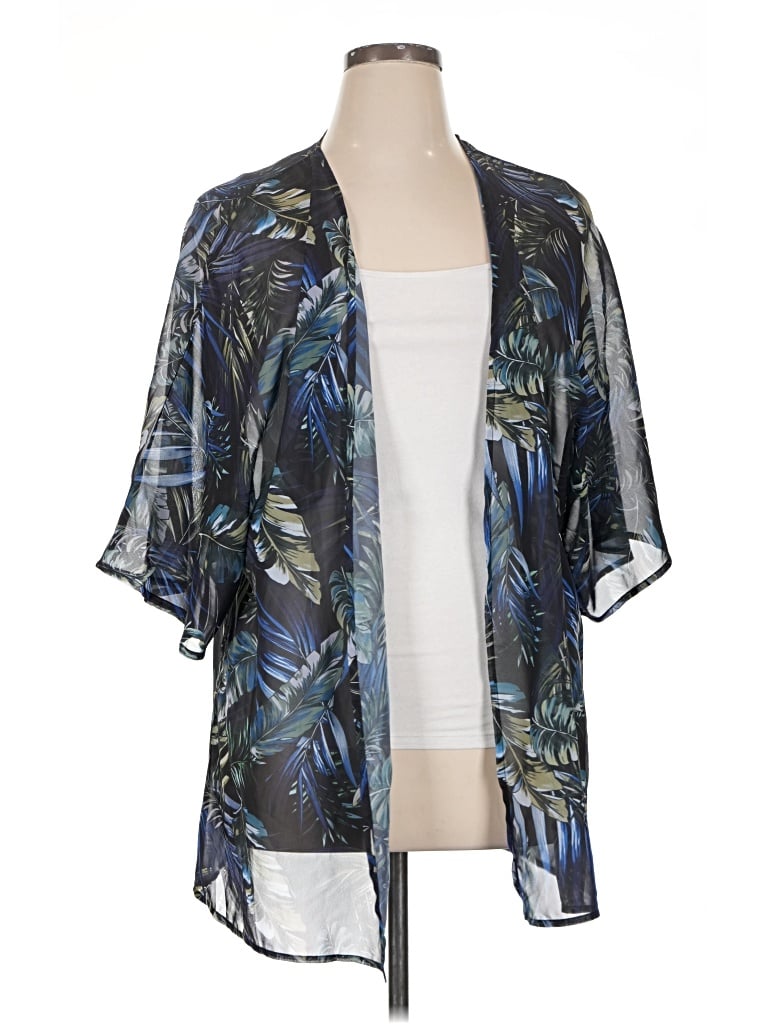 Pre-owned Unbranded Kimono In Blue