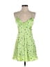 Zara 100% Polyester Hearts Green Cocktail Dress Size M - photo 1