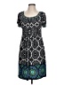 Assorted Brands Print Black Casual Dress Size 10 - photo 1