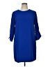 CeCe 100% Polyester Solid Blue Casual Dress Size 14 - photo 1