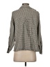 Max Studio Houndstooth Gray 3/4 Sleeve Button-Down Shirt Size S - photo 2