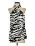Calvin Klein 100% Polyester Silver Sleeveless Blouse Size S - photo 1
