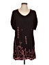 NICK AND MO Hearts Brown Burgundy Casual Dress Size L - photo 1