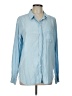 Athleta 100% Lyocell Blue Long Sleeve Button-Down Shirt Size L - photo 1