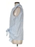 MICHAEL Michael Kors Stripes Blue Sleeveless Button-Down Shirt Size M - photo 5