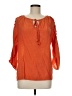 NY Collection Orange 3/4 Sleeve Blouse Size M - photo 1