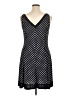 Chaps Polka Dots Black Cocktail Dress Size XL - photo 2