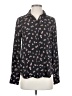 Ann Taylor LOFT 100% Polyester Floral Black Long Sleeve Blouse Size XS - photo 1