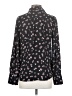 Ann Taylor LOFT 100% Polyester Floral Black Long Sleeve Blouse Size XS - photo 2
