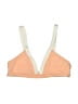 L Space Color Block Orange Swimsuit Top Size L - photo 1